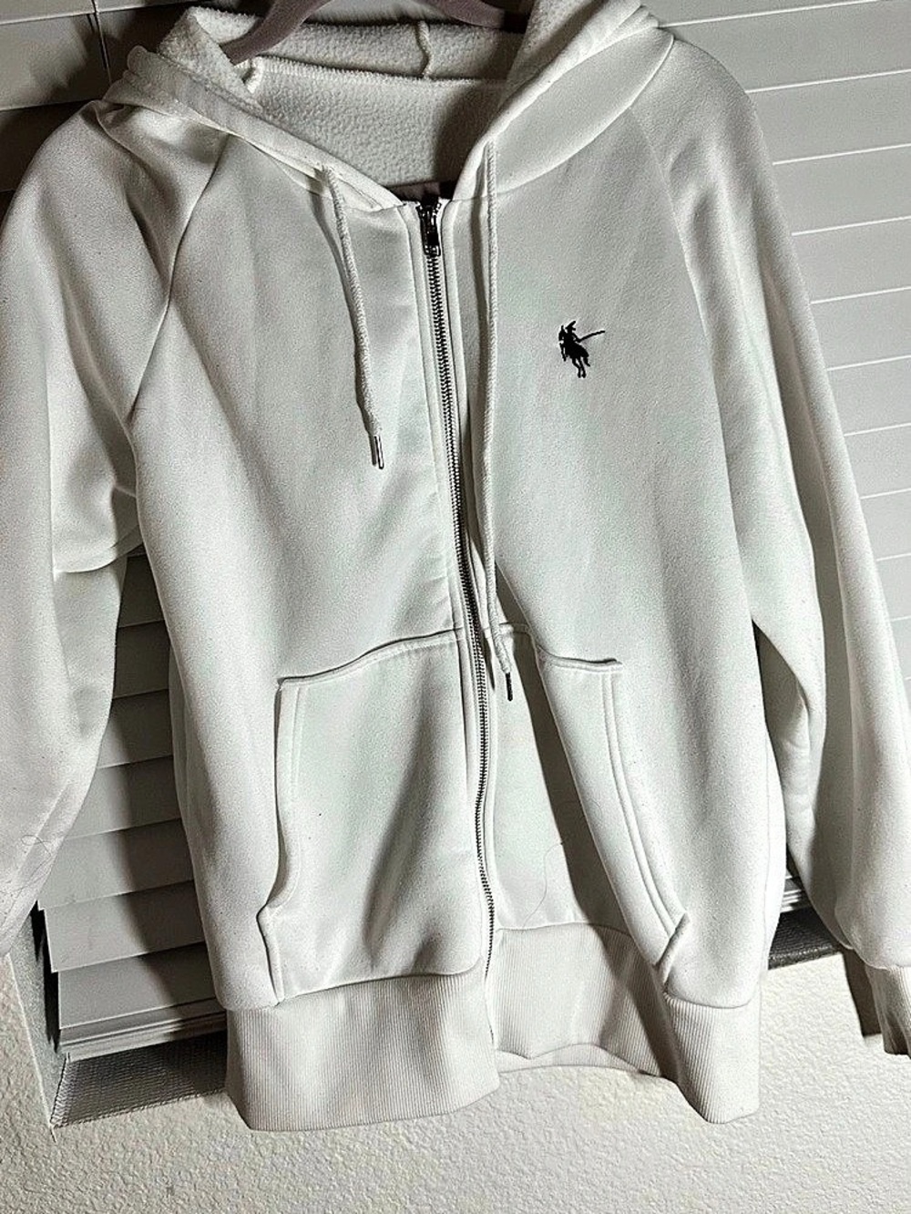 Polo Ralph Lauren Double-Knit Full-Zip Hoodie White